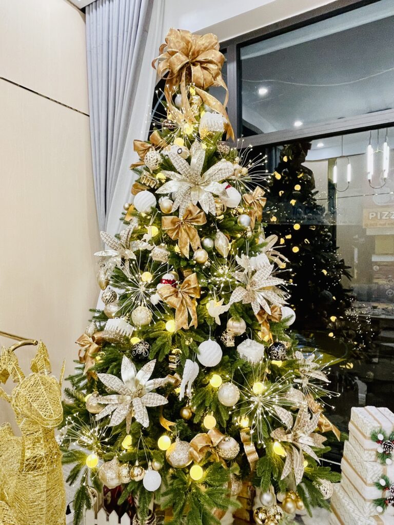 Decorated pine tree