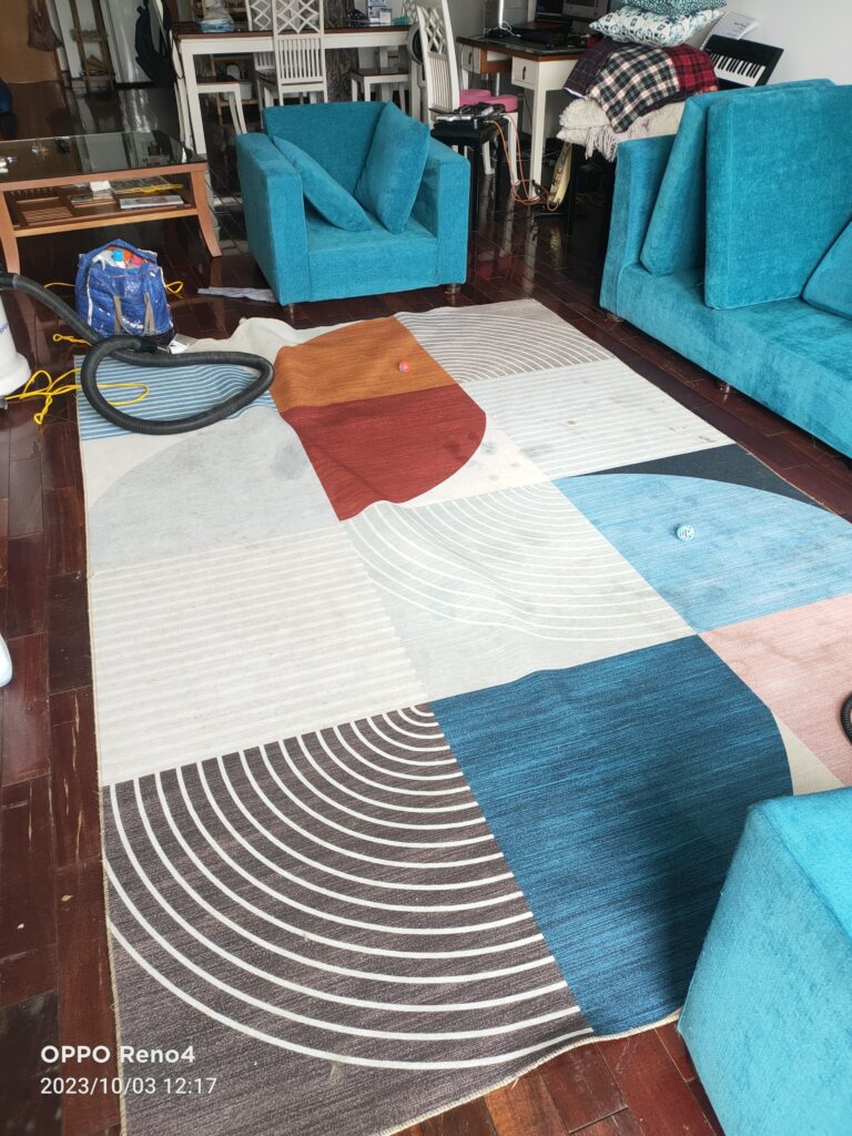 Rug steam cleaning