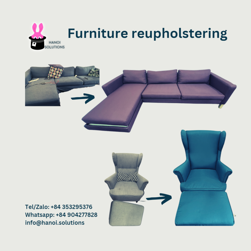 Furniture reupholstering
