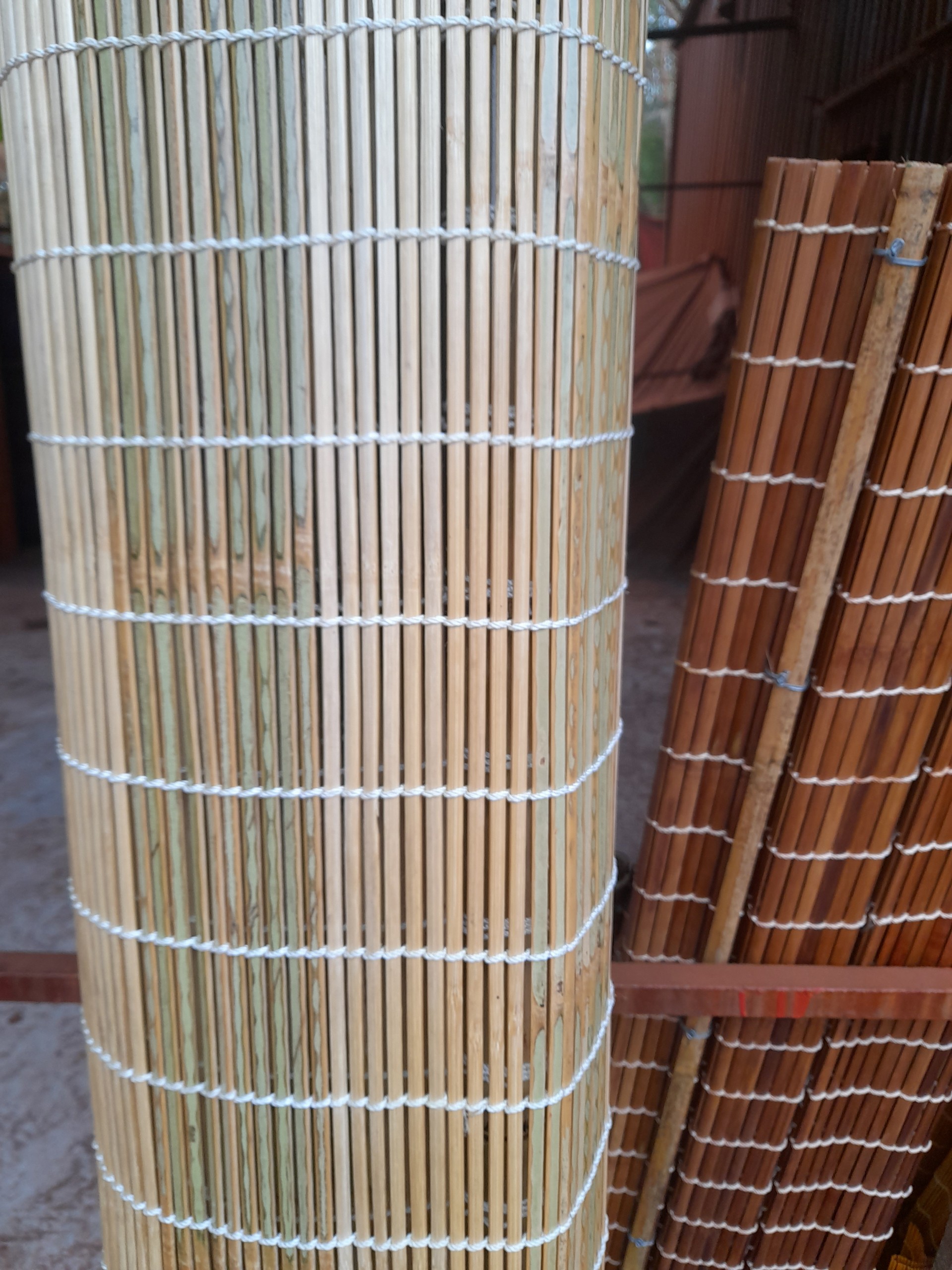 Bamboo blind customization and installation