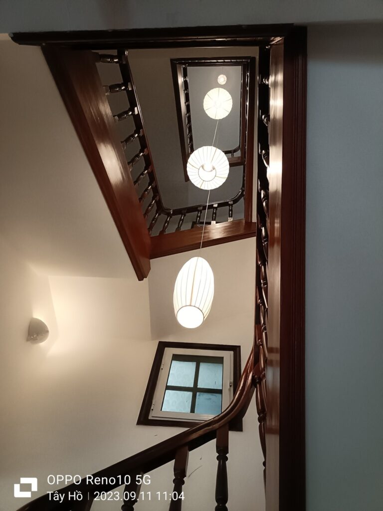 Lantern installation - stairwell decor