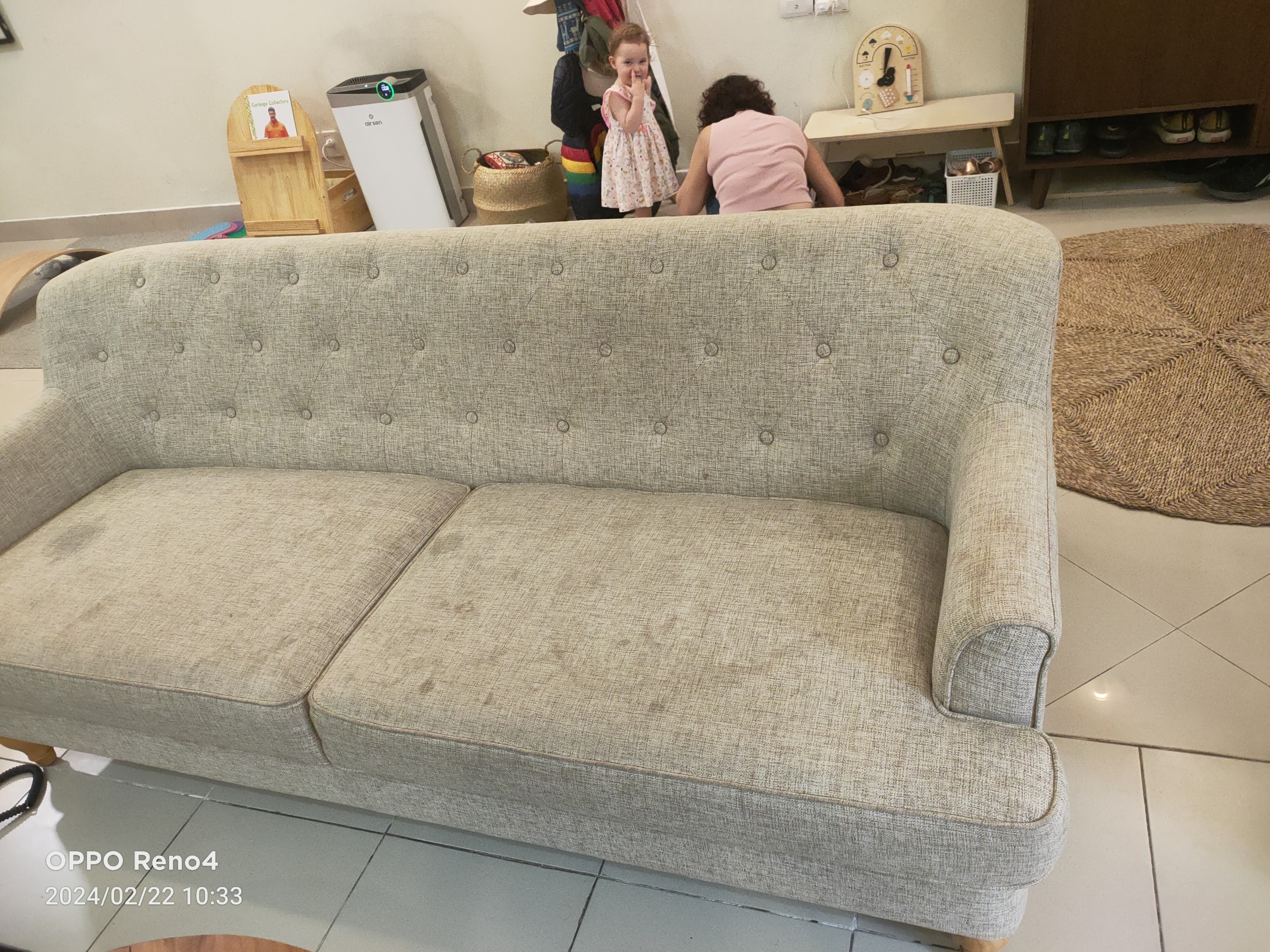 Upholstery steam cleaning - couch cleaning