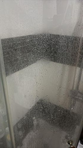 Shower cabin - glass stain removal