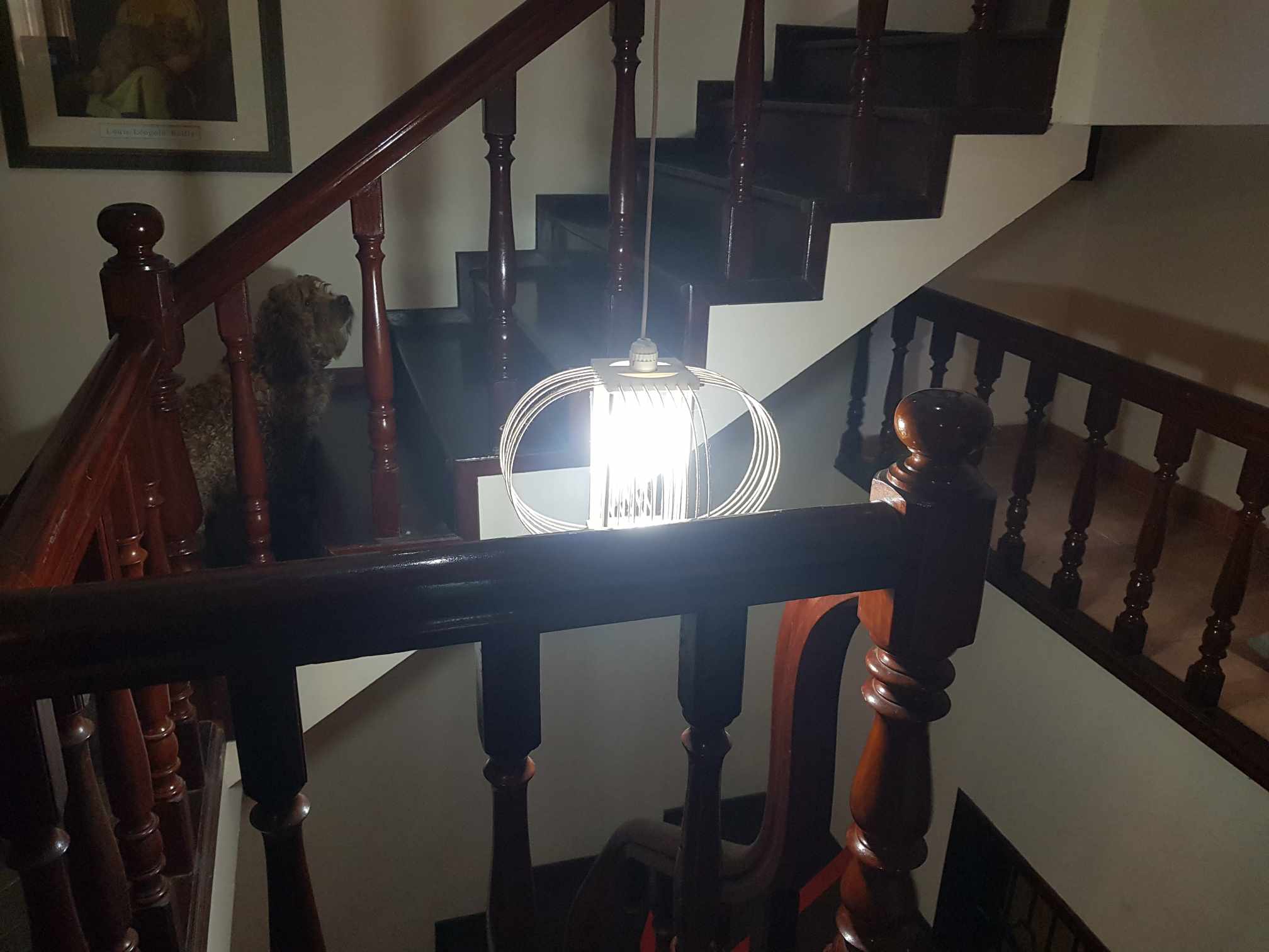 Motion sensing stairwell light installation