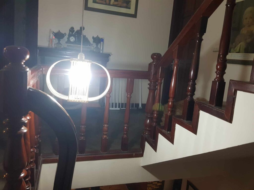 Stairwell-motion-sensing-light-installation