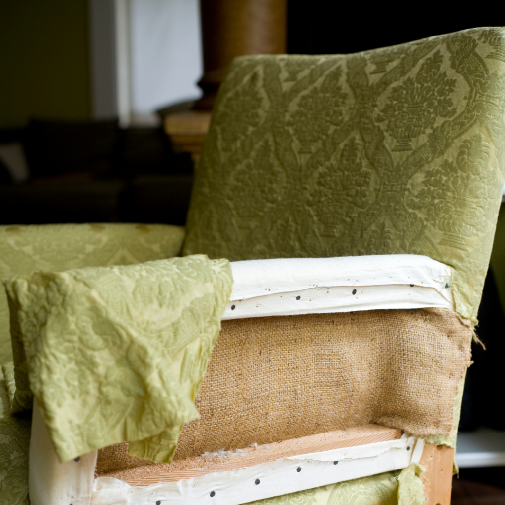 Furniture reupholstering