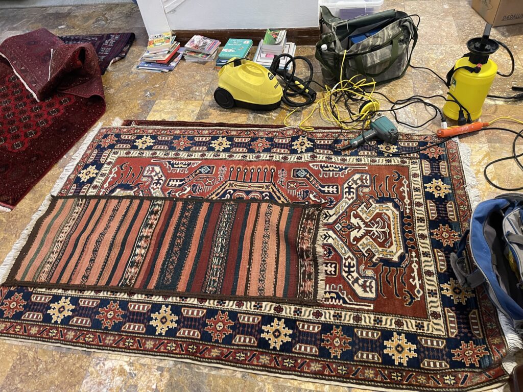 Handmade rug steam cleaning