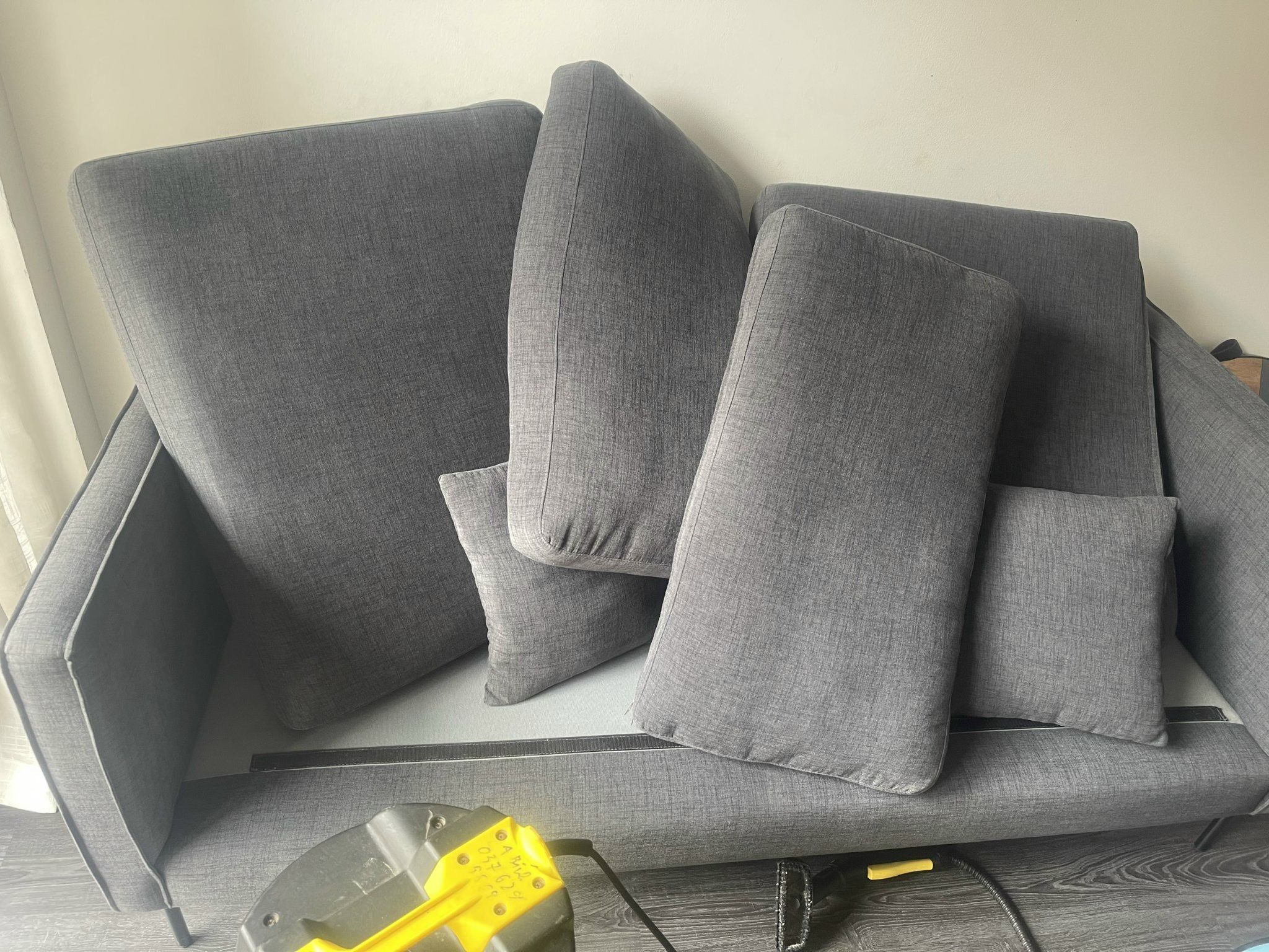 Upholstery steam cleaning