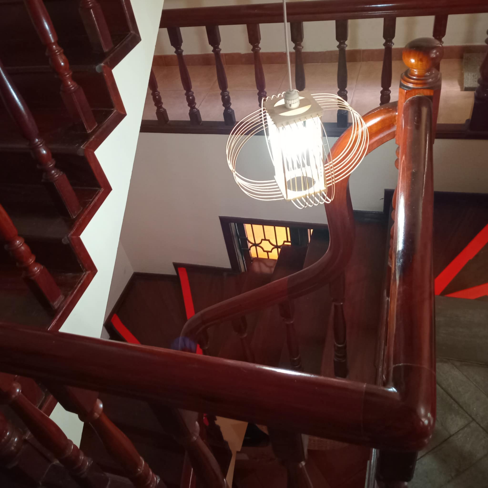 Stairwell sensing lantern installation