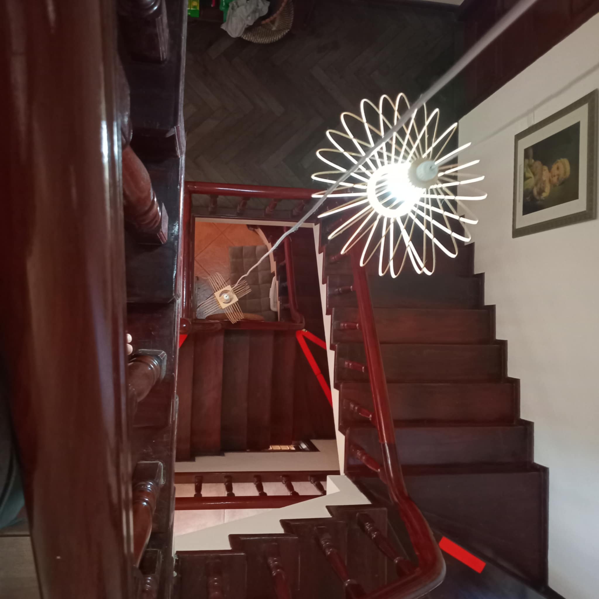 Stairwell sensing lantern installation